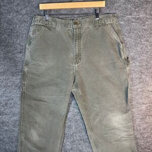 Carhartt B11 MOS Work Pants Khaki Mens 36x29 Relaxed Fit Cotton Blend